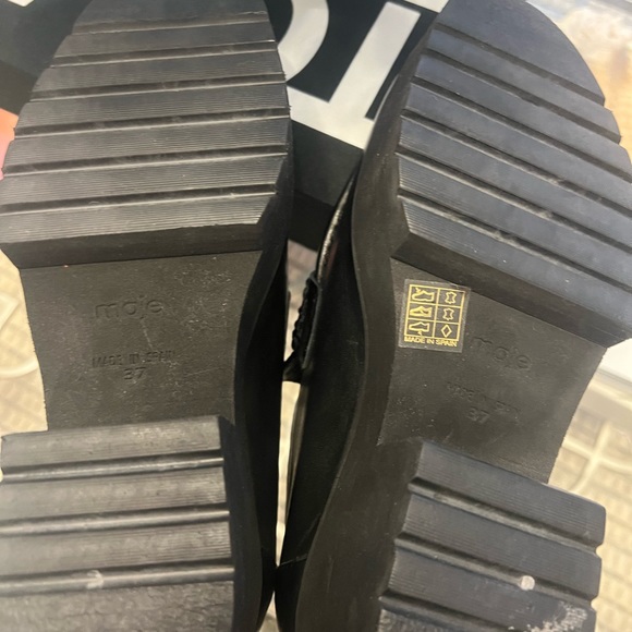 Maje Flatzstud Plat Foam loafer in leather and studs size 37 - Picture 5 of 8